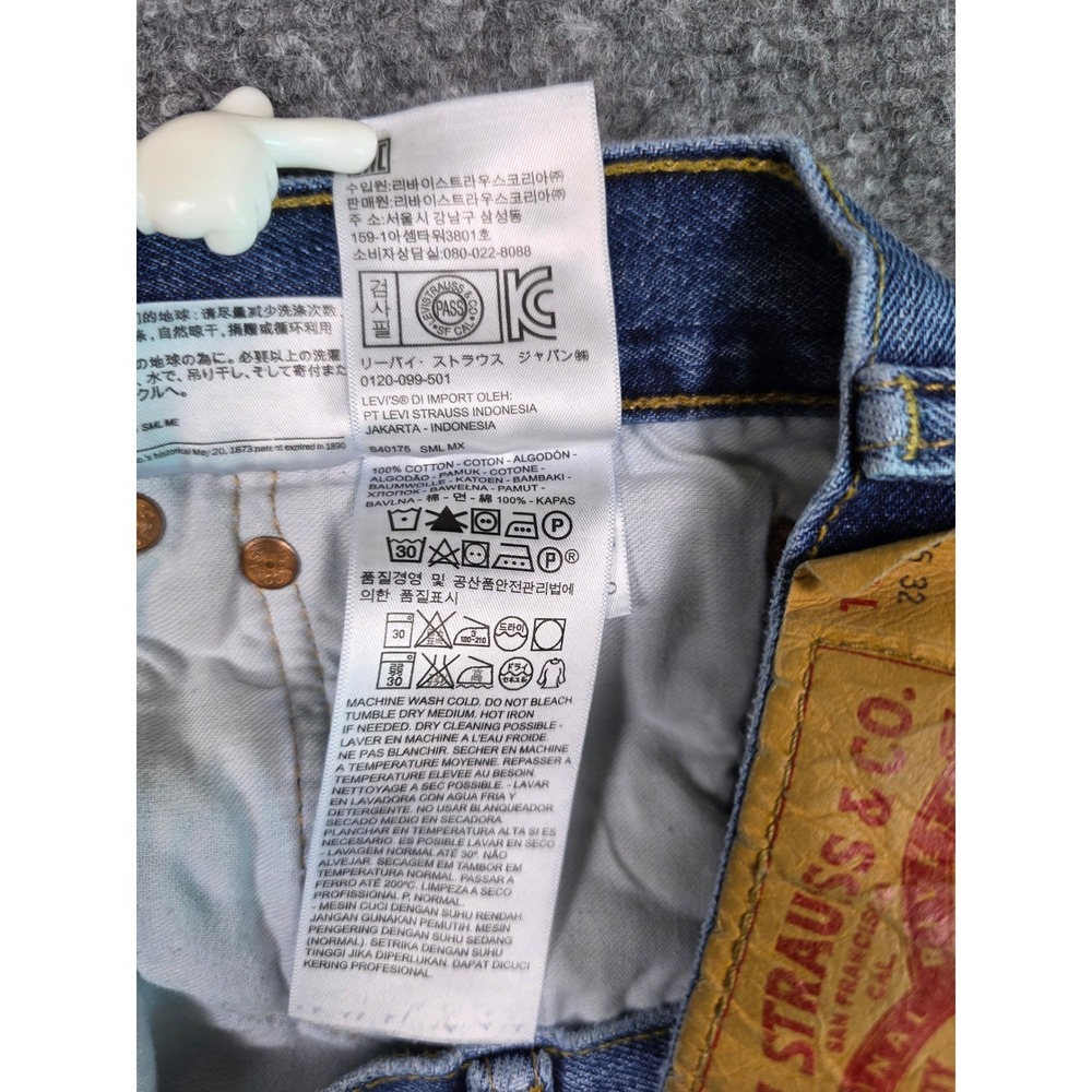 Levi's 501 Original Fit Jeans Mens 36x32 Blue Straight Leg Button Fly Denim 1268 - Picture 5 of 12